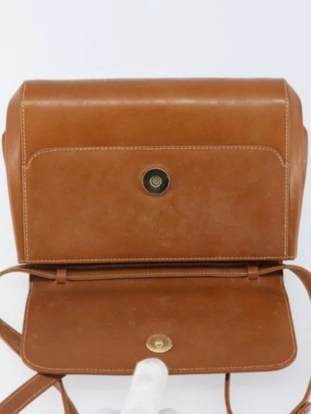 GUCCI Shoulder Bag Leather Brown Gold Auth bs32827 - Picture 9 of 16